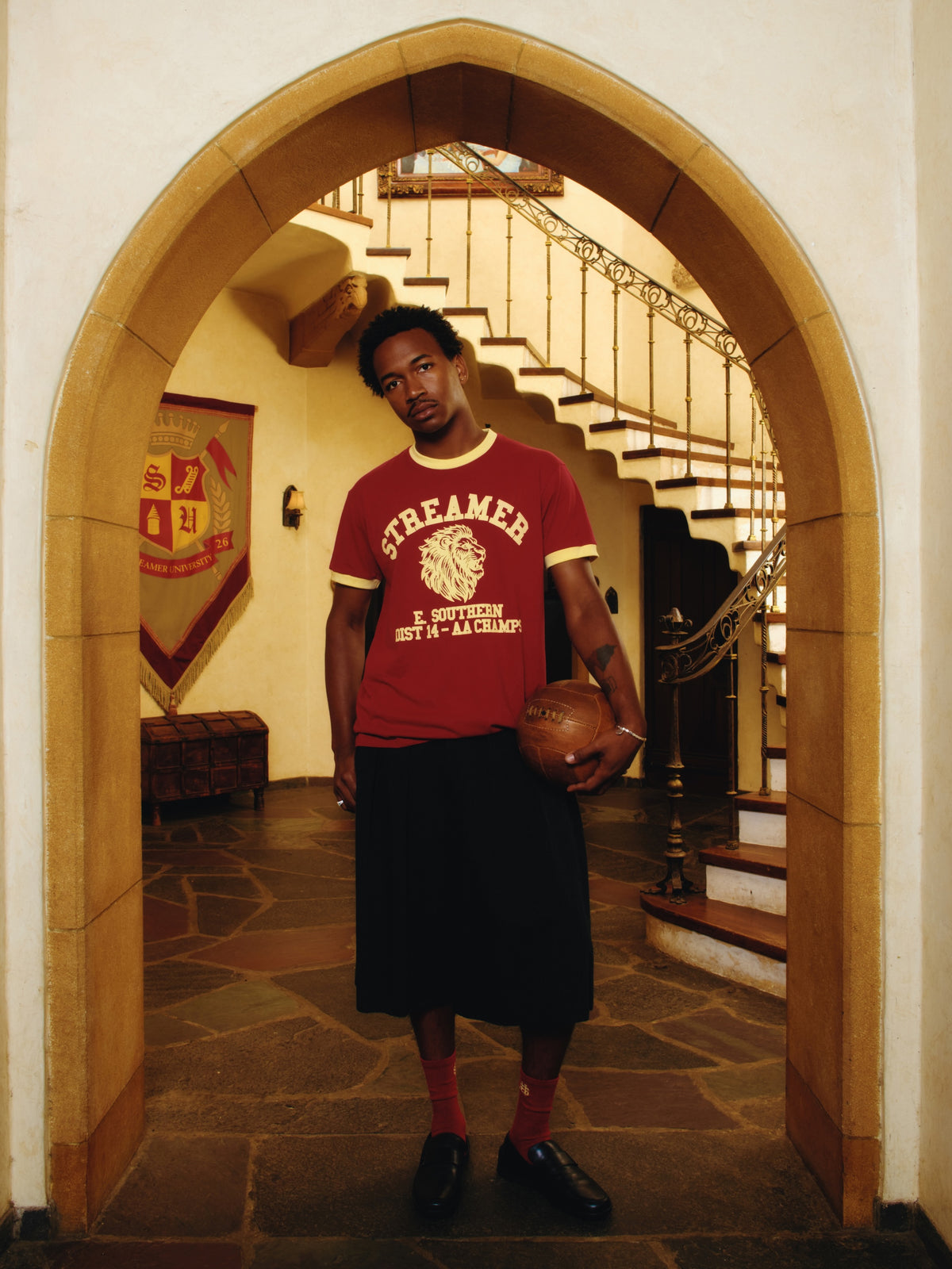 STREAMER UNIVERSITY RINGER TEE